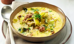 Käse-Lauch-Hack-Suppe: Mein gelingsicheres Rezept in 40 Min.