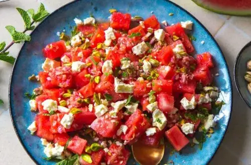 Melone Feta Salat: Süß, salzig, frisch & nie wieder wässrig!