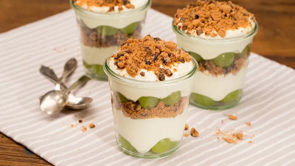 Zutaten Weintrauben Keks Dessert
